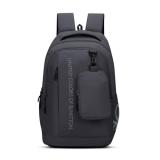 United Colors of Benetton Apex 33L Backpack – Grey, Water-Resistant, Minimalist 3-Compartment Design with Detachable Pouch & 1-Year Warranty
