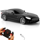 Lifelong Rechargeable Remote Control Car for Kids|2.4GHz, LED Headlights, Up to 90 to 120 min Non-Stop Play Time, 125ft Remote Range, Type-C Charging, Anti-Skid Tyres, BIS Certified, USB Cable (Black)