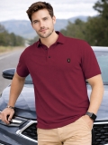 VeBNoR Solid Men Polo Neck Maroon T-Shirt