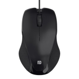 Portronics Toad 101 Wired Optical Mouse with 1200 DPI, Plug & Play, Hi-Optical Tracking, 1.25M Cable Length, 30Lakhs Click Life(Black)