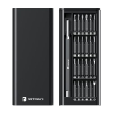 Portronics Bit Box,24-in-1 Screwdriver Kit,Compact,Durable,and Travel-Friendly Tool Kit with a Magnetic Bit Holder,Perfect for Household&Auto Repair (Black)