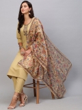 BeUnique Solid Kurta, Trouser/Pant & Dupatta Set