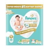 Pampers Premium Care Pant Style Baby Diapers | Large (L size) | 88 Count | Voted India’s Softest | All-in-1 with 360 Cottony Softness Diapers| 9-14kg