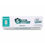 Hisense 1.5 Ton 3 star Inverter Split AC(Copper, 5-in-1 Convertible with Intelligent 4 modes, PM 2.5 filter, Anti corrosion, AS-18TR4R3E1, White）