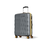 Aristocrat Comet Medium Polycarbonate Hard Case 8-Wheel Trolley Bag, Grey