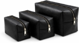 CLASSECRAFTS Luxury Travel Organizer Pouch Set of 3 Multi-Size Kit for Men & Women(Black)