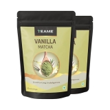 TE-A-ME Vanilla + Matcha Green Tea Powder – 100g (66 Servings) | 50g – Pack of 2 | Make Delicious Vanilla Latte Flavoured | 100% Natural | Ceremonial Grade