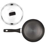 MILTON Pro cook Induction Cookware & Gas Stove Friendly Hard Anodized Non-Stick Fry Pan 26 cm/2.2 Litre | Stainless Steel Lid Fry Pan for Stir-Fry | Omelette Pan | Fish Frypan | 3 Year Warranty