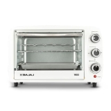Bajaj 1603 16 Liters Oven Toast Grill (OTG) | 1200 Watt | Cool Touch Handles | Grill, Bake & Roast | Heat Resistant | Tempered Glass 【White】
