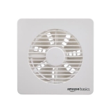 Amazon Basics Axial 6” Fan | 22W | 7 Blades | 135 mm Sweep | 7.5 dB Low Noise | Window Mount | Wall Switch Control | White Plastic Body