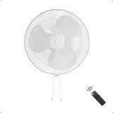 Atomberg RenesaSilent Wall Fan6 SpeedsLED DisplayTimer ModeIdeal for Home & Office with 2 Year Warranty BLDC Motor with Remote 400 mm Wall Fan(5 Star | Snow White | Pack of 1)
