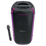 Zebronics Portable Bluetooth Speaker, 90W, Upto 6 Hours Playback, Dual Full-Range Drivers, Karaoke, TWS, BT v5.3, USB, AUX, RGB, Deep Bass, Wireless Mic with Display, Type-C Charge (Party Fyre 100)